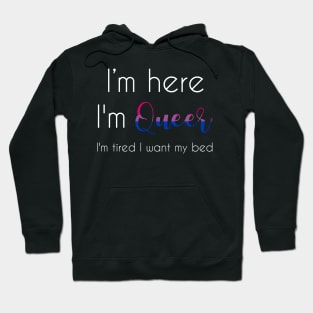 I'm Here, I'm Queer ! Hoodie